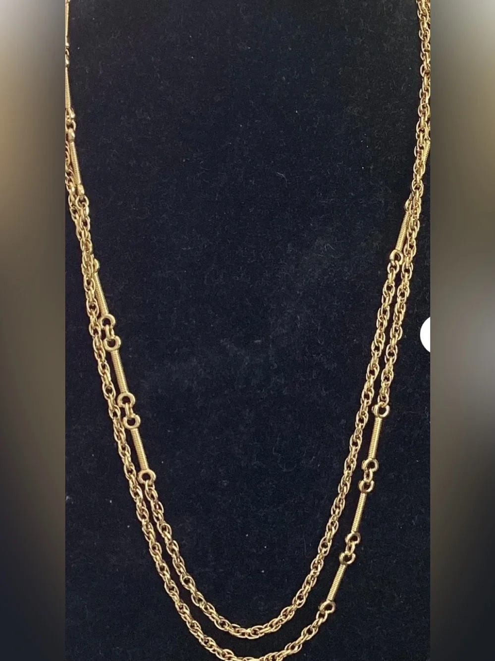 Vintage Monet Statement Chain Necklace with Monet Pendent